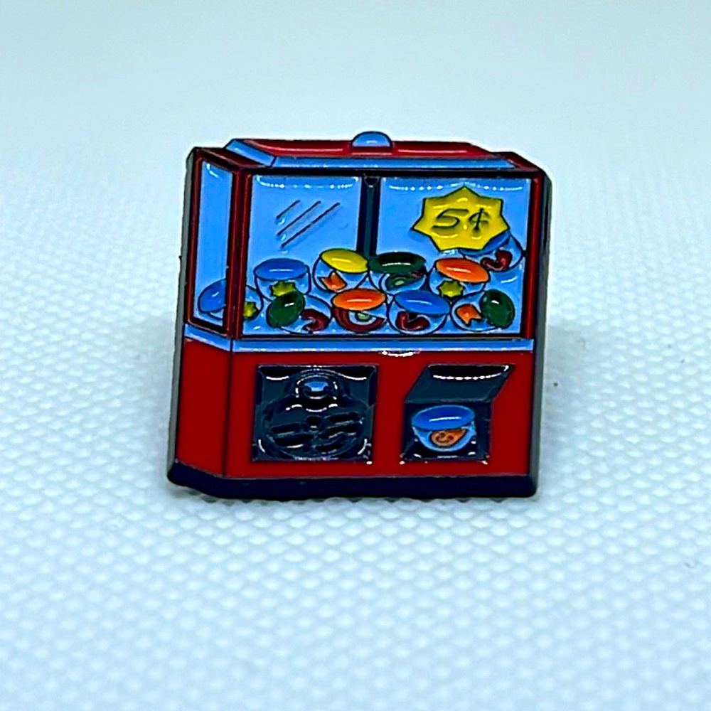 Vintage Bubble Gum nickel machine metal pin